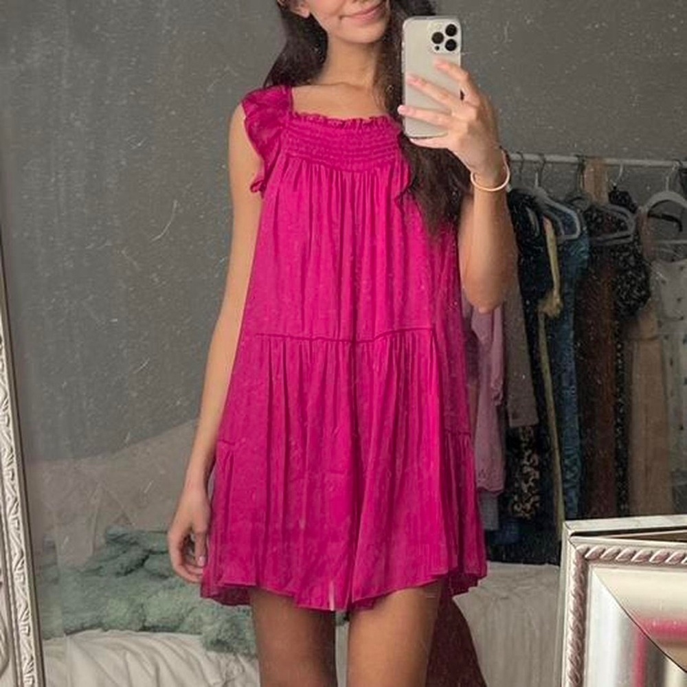 Intimately Free People FP Want Your Love Mini Slip Dress Chemise Deep Orchid